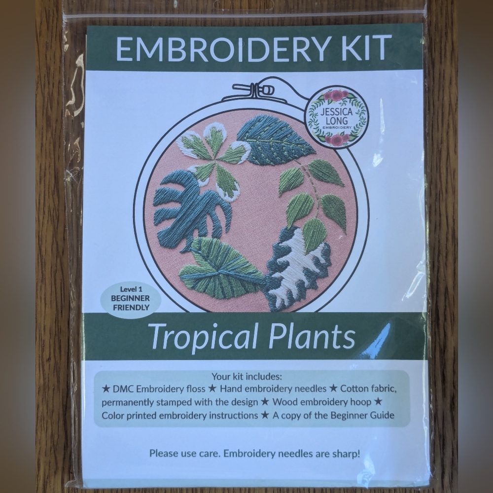 Tropical Plants Embroidery Kit